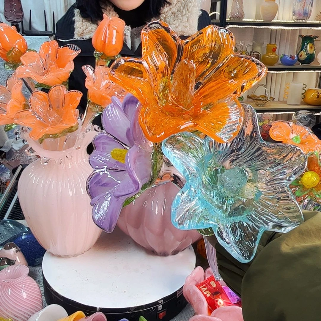 琉璃花瓶摆件家悦