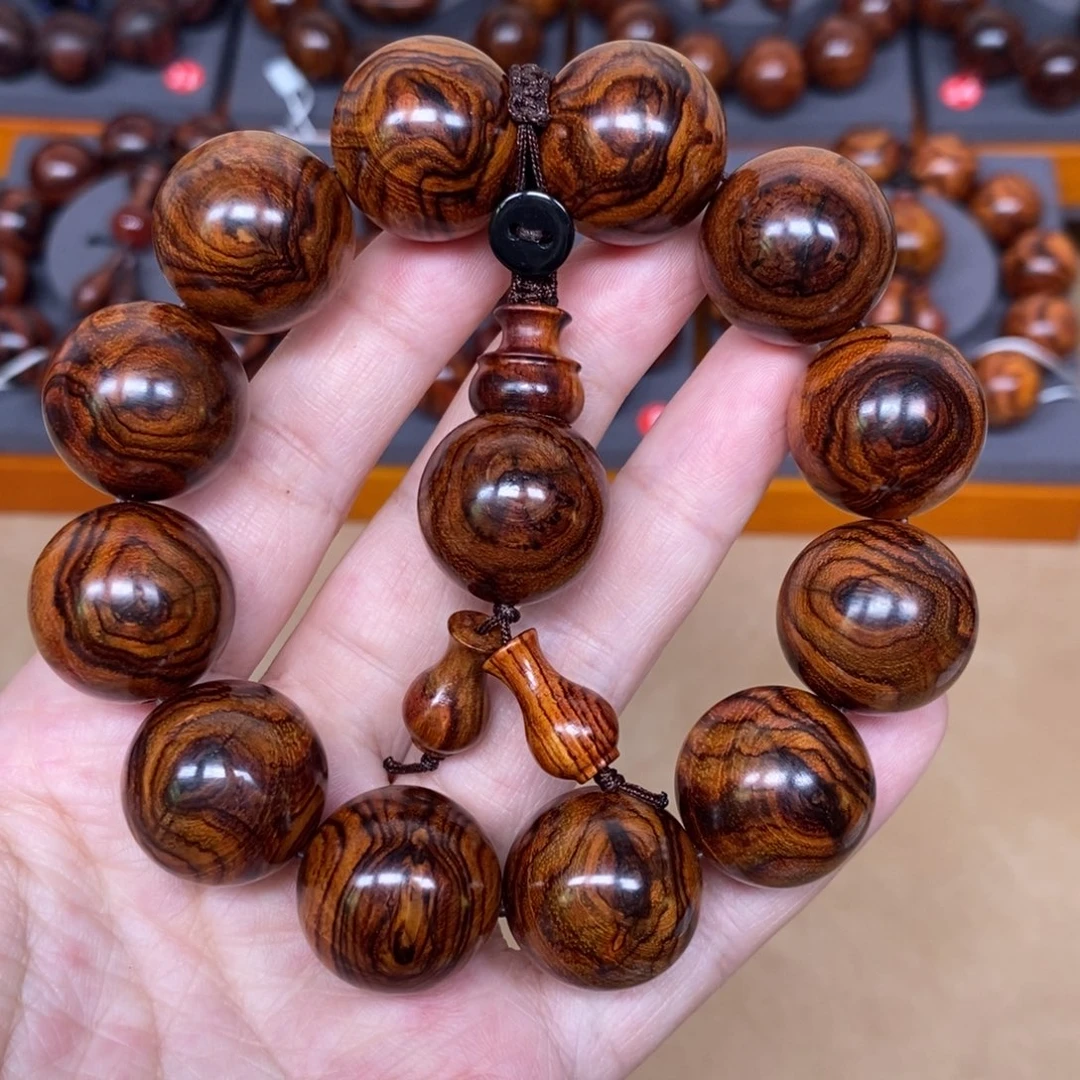 黄花梨/降香黄檀手串/手链蝴蝶纹