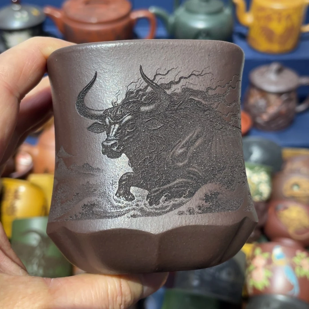 原矿紫砂手工主人杯