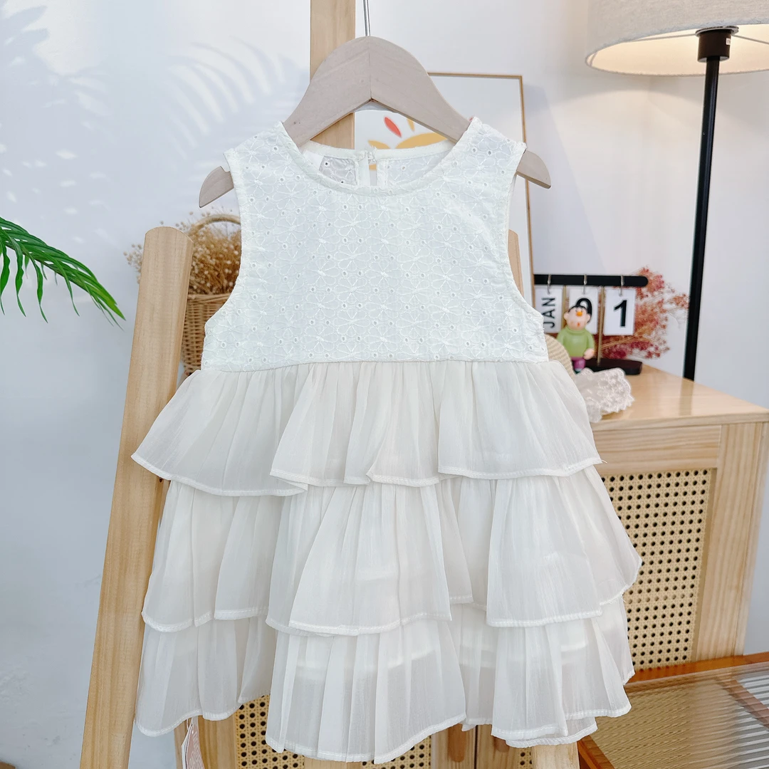 SHE IS RAINBOW新款女童蛋糕裙*刺绣提花连衣裙C-A053