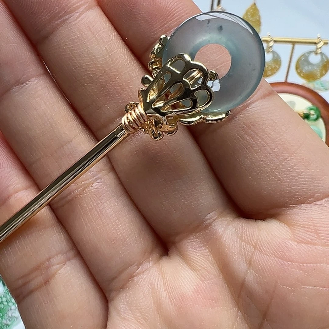 翡翠未镶嵌耳饰天然缅甸A货翡翠