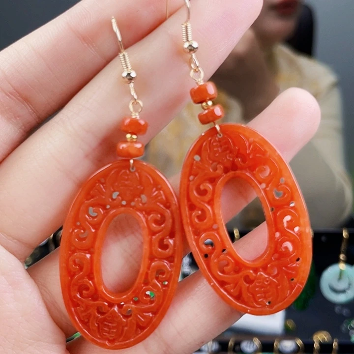 翡翠耳饰未镶嵌饰品