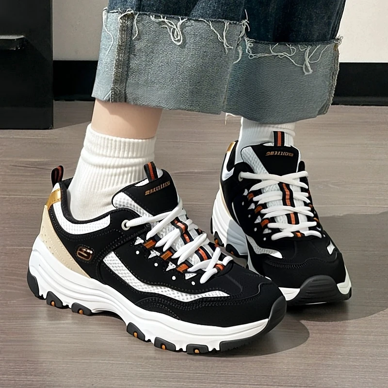 【冬日穿搭】斯凯奇女新款熊猫鞋厚底缓震老爹鞋休闲鞋透气运动鞋