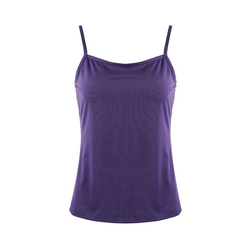 LN女士紫色美背修身吊带背心时尚休闲气质夏季通勤透气上衣外穿