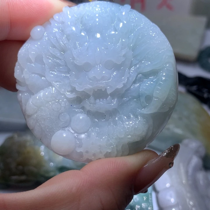 翡翠未镶嵌颈饰保真天然A货翡翠