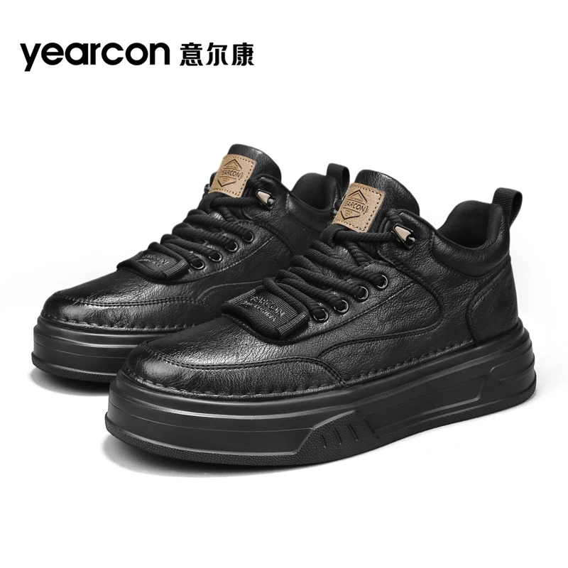 YEARCON/意尔康2025秋季男士休闲板鞋时尚百搭简约商务风工装潮鞋