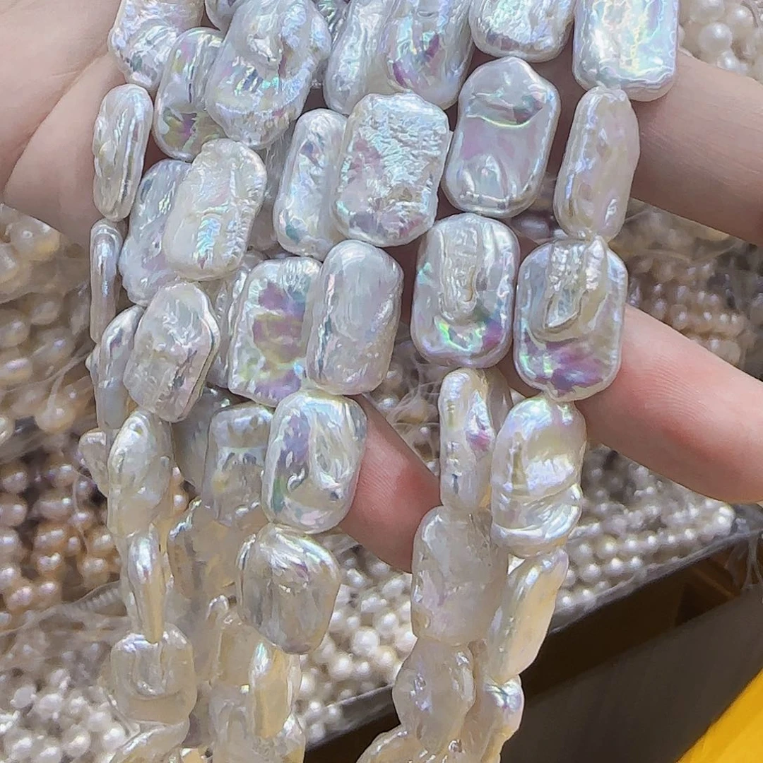 未镶嵌淡水珍珠珍珠方块极光
