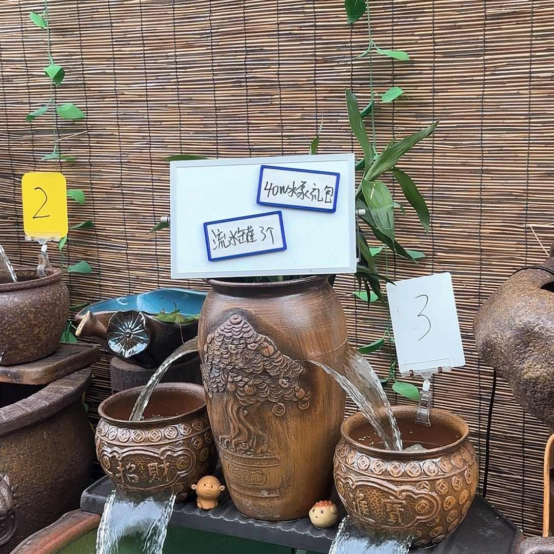 粗陶招财进宝金钱树40w水泵礼包