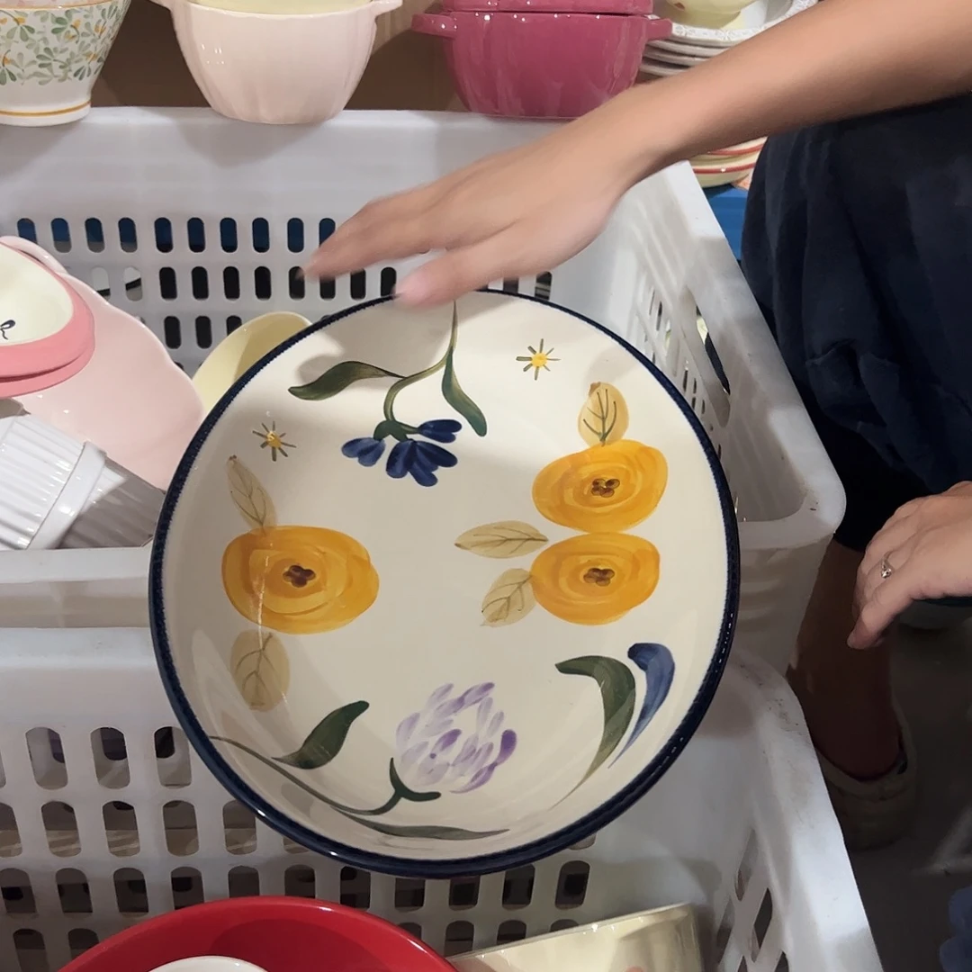 瓷片黄花鱼盘一个微瑕