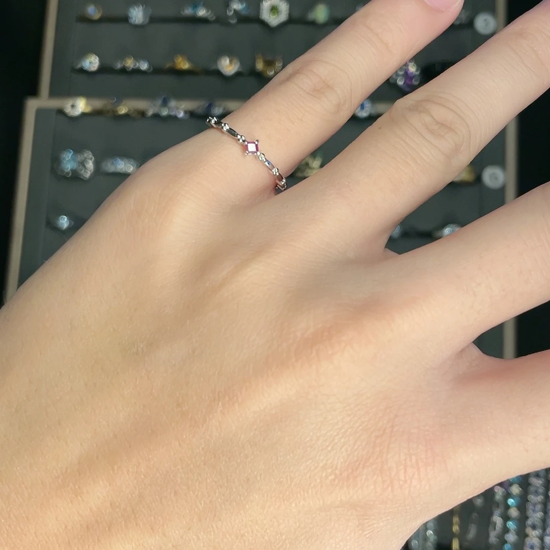 红宝石戒指银S925镶嵌9**7拍两份