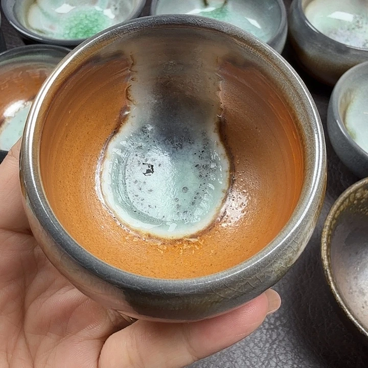 手工手作柴烧主人杯