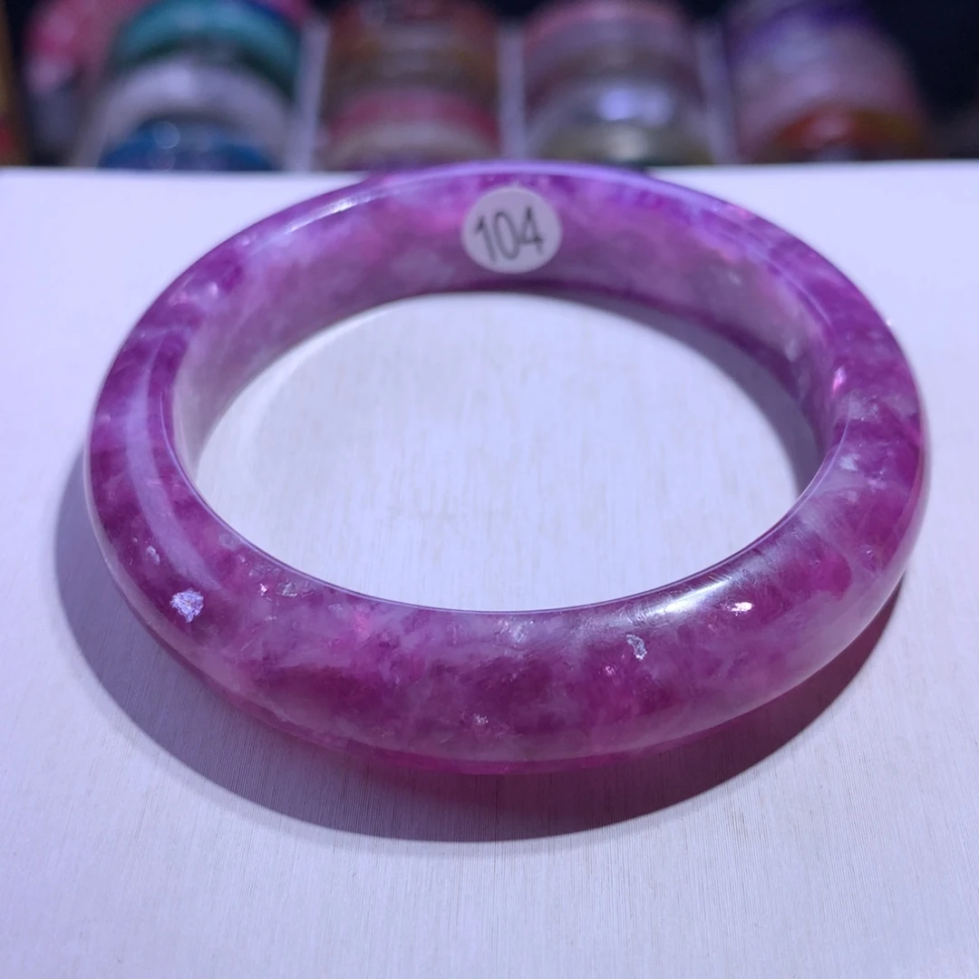 手镯未镶嵌水晶玫瑰粉祖母晶56.2圈104