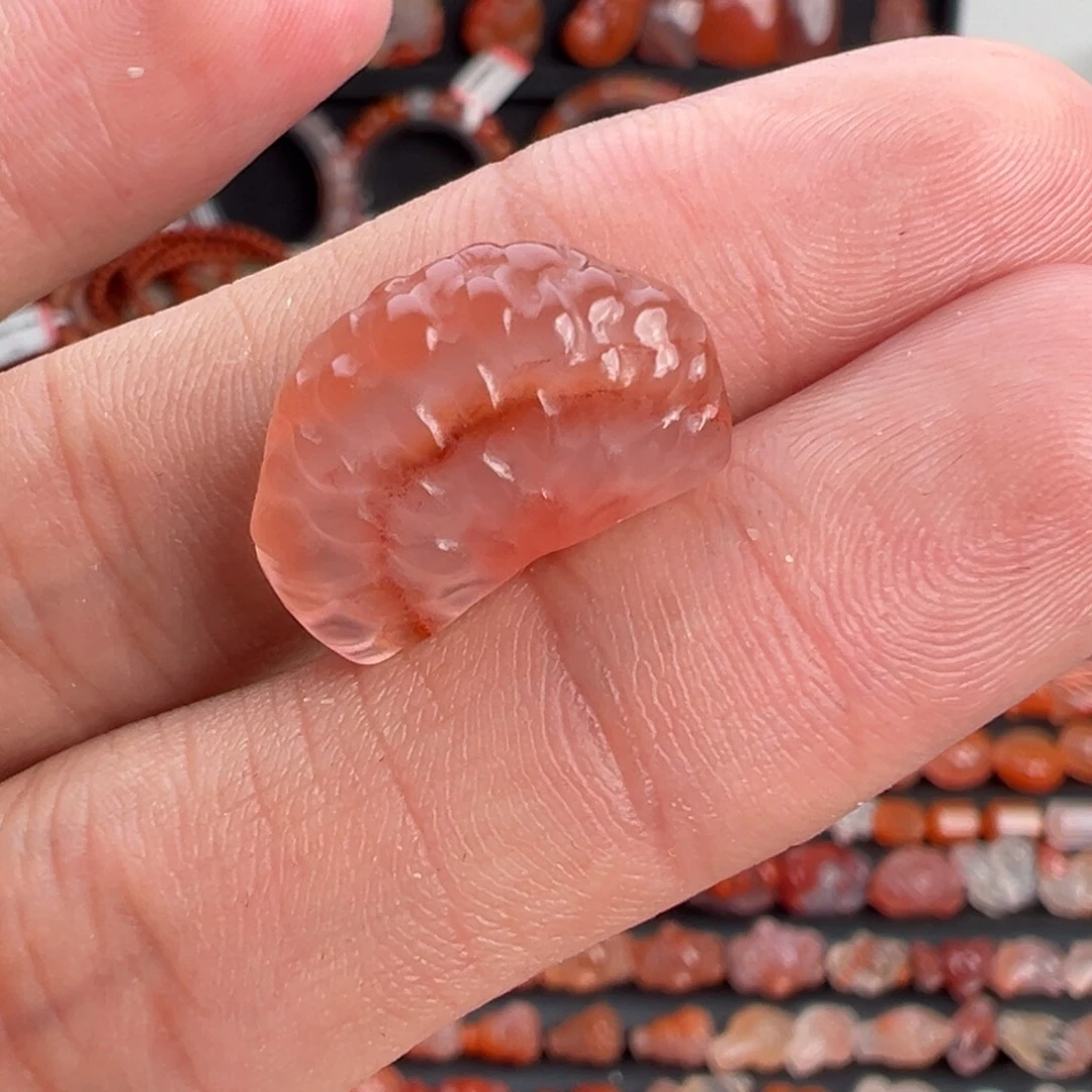 南红玛瑙未镶嵌颈饰橘子瓣
