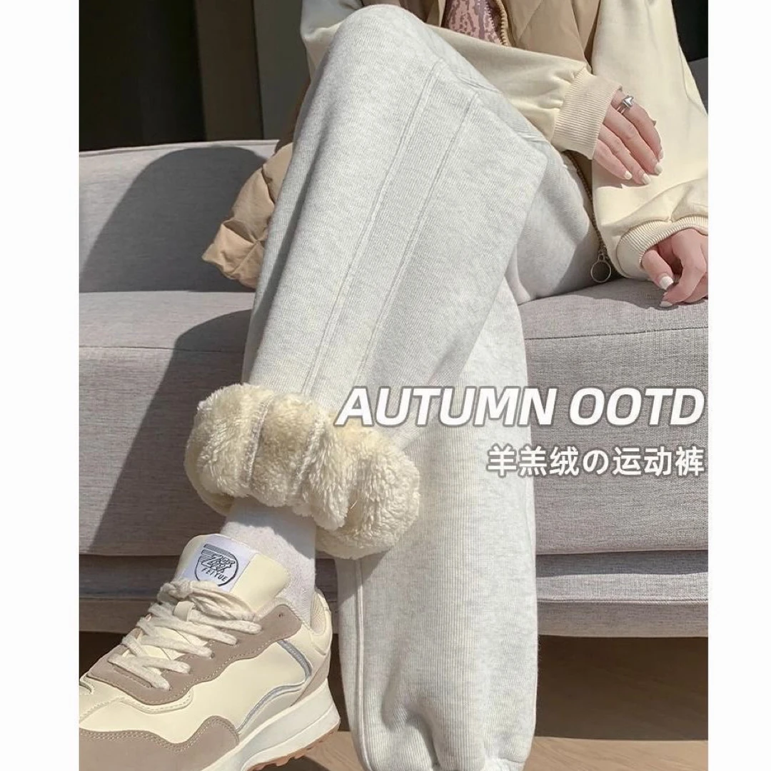 秋冬小个子羊羔绒孕妇裤羊羔绒加厚外穿显瘦束脚裤长裤孕妇运动裤