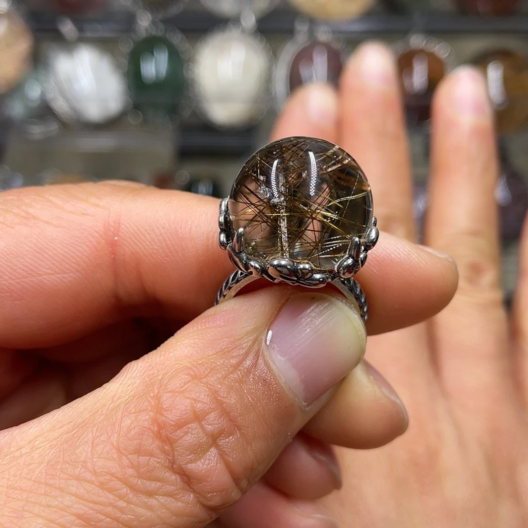 【闪购商品】水晶珠宝半成品银S925镶嵌戒指