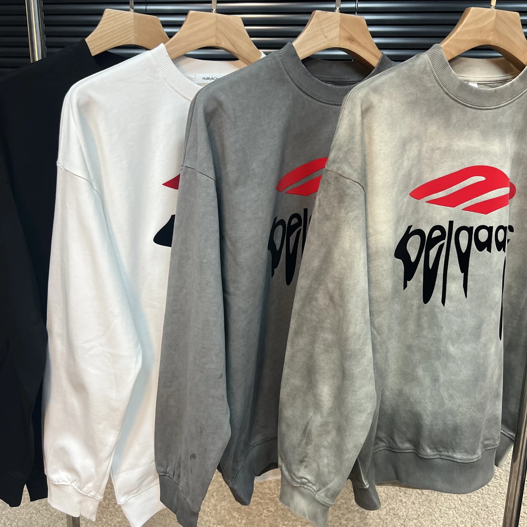 海港【海浪长袖】原原对版圆领套头长袖卫衣 男女同款T恤A167