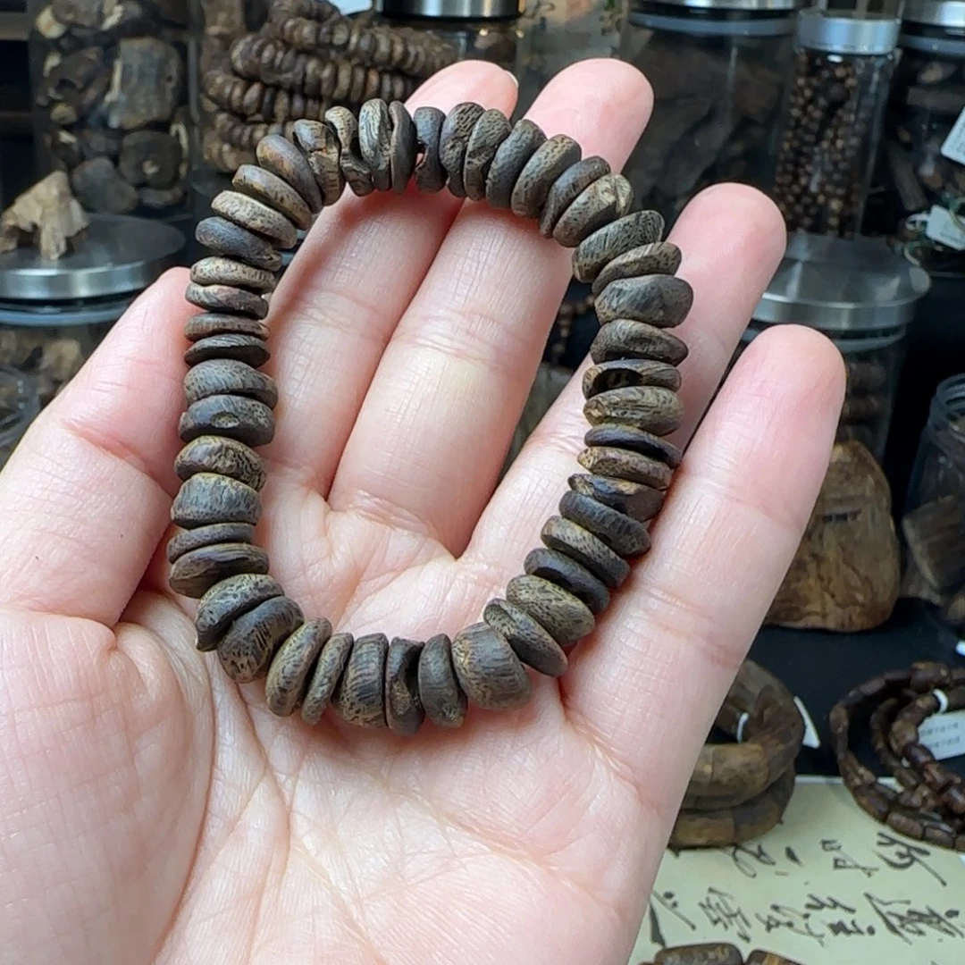 沉香沉香碎屑沉水奇楠淳化老料包壳随型单圈13+