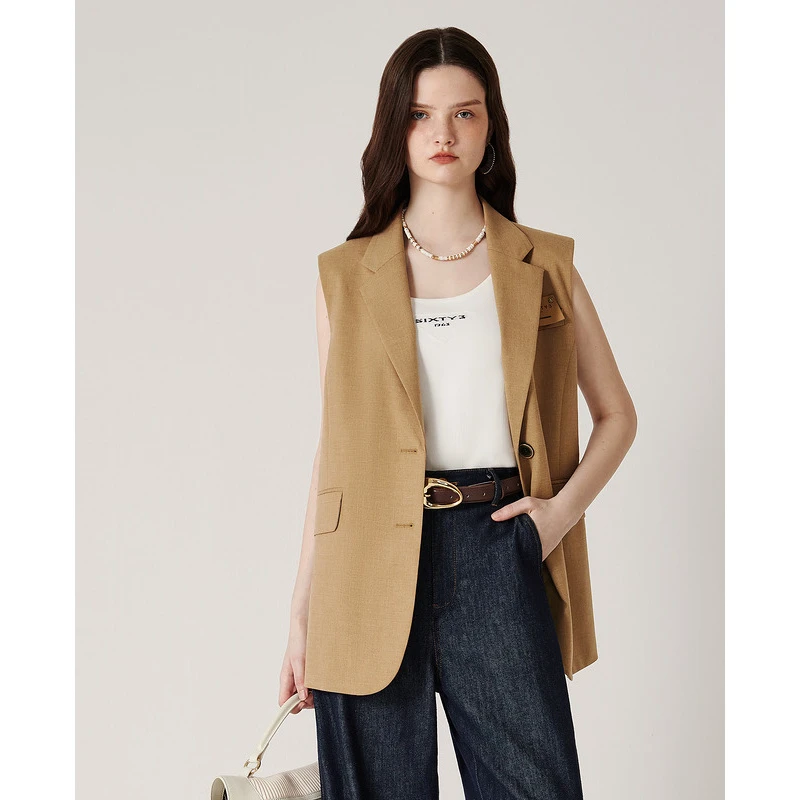 【丽公主专属】D63咖色马甲5V3J13066