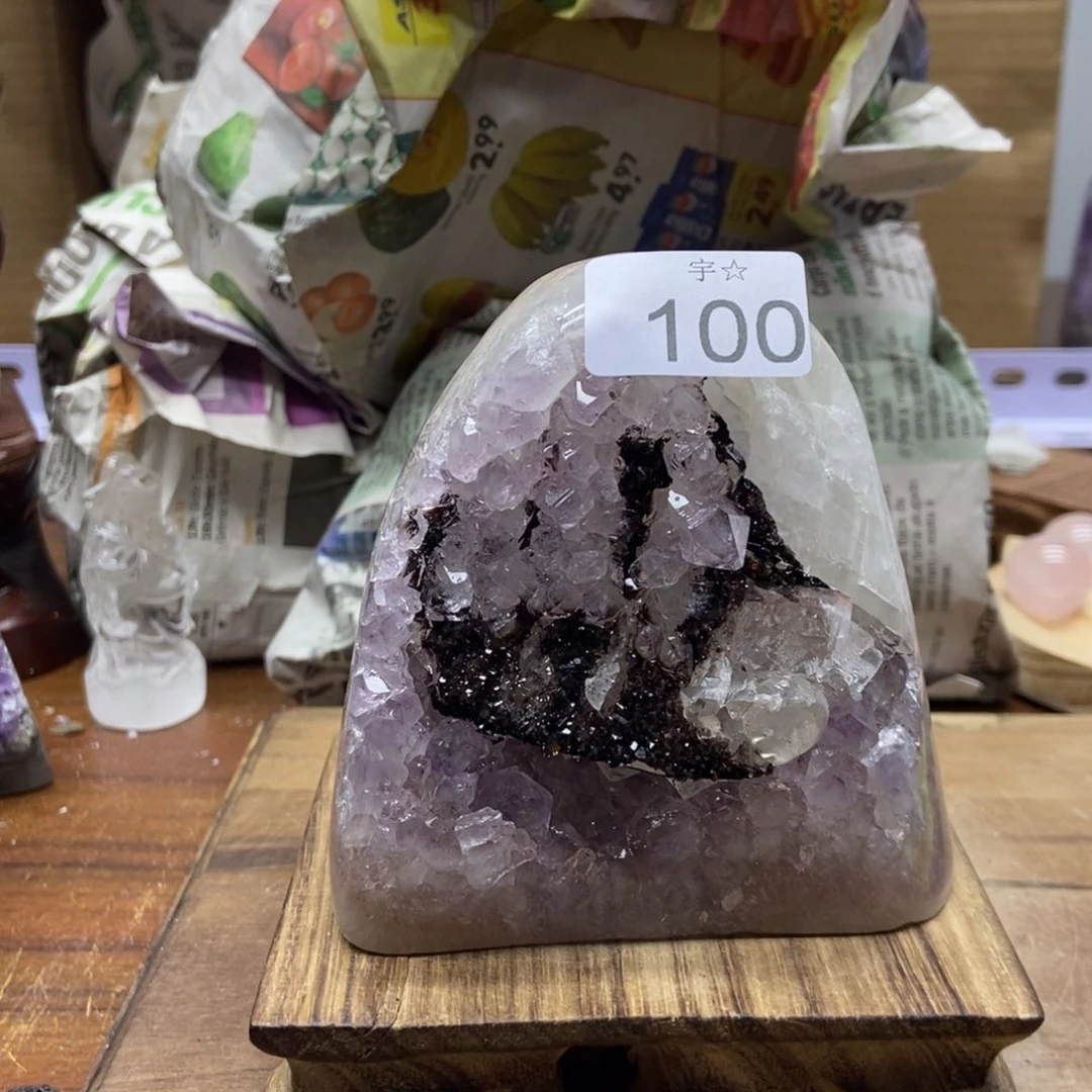 紫晶天然水晶摆件未镶嵌