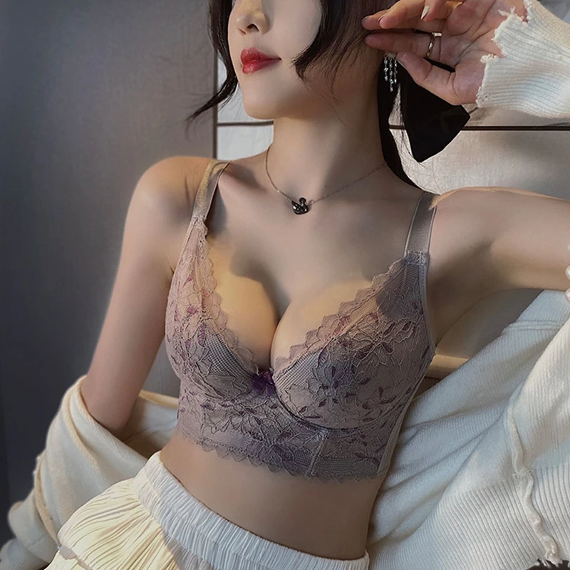 维多利亚美容院调整型内衣蕾丝小胸聚拢收副乳防下垂矫正外扩文胸