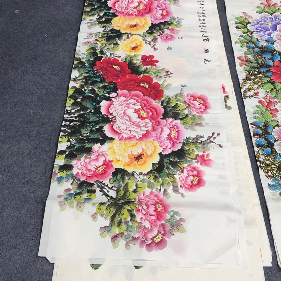 国画180×70手绘画画画