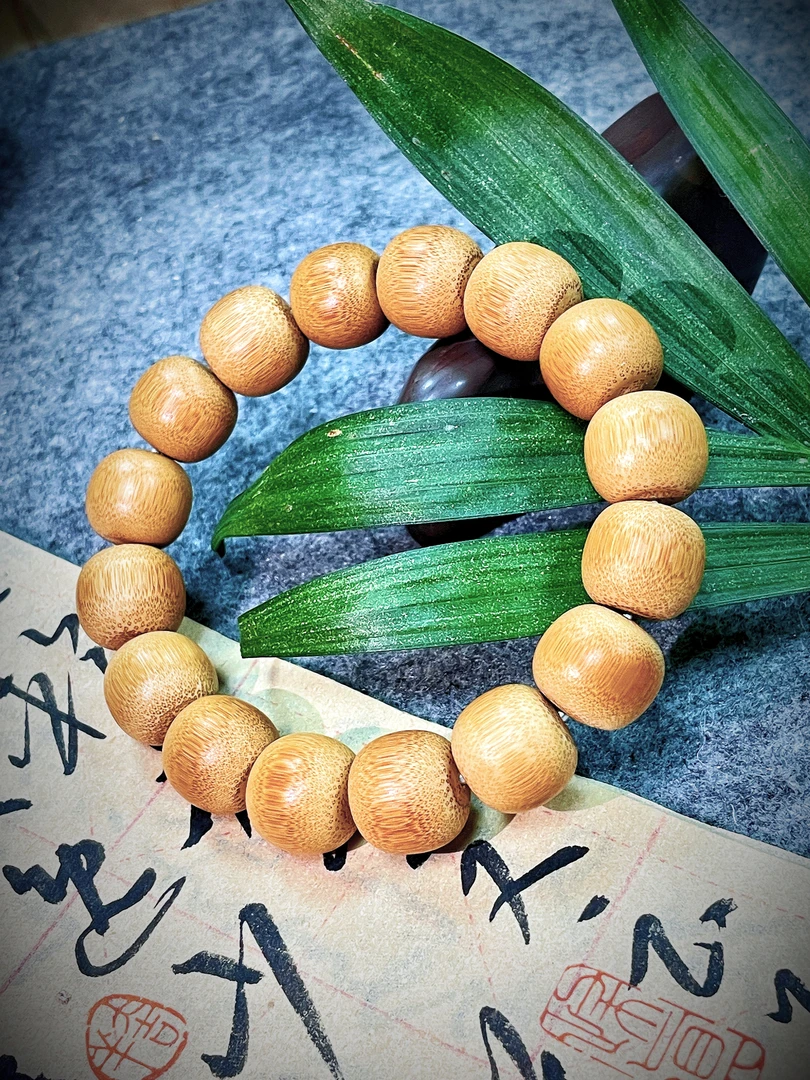 实心玉竹老型正圆手串1.4-1.5