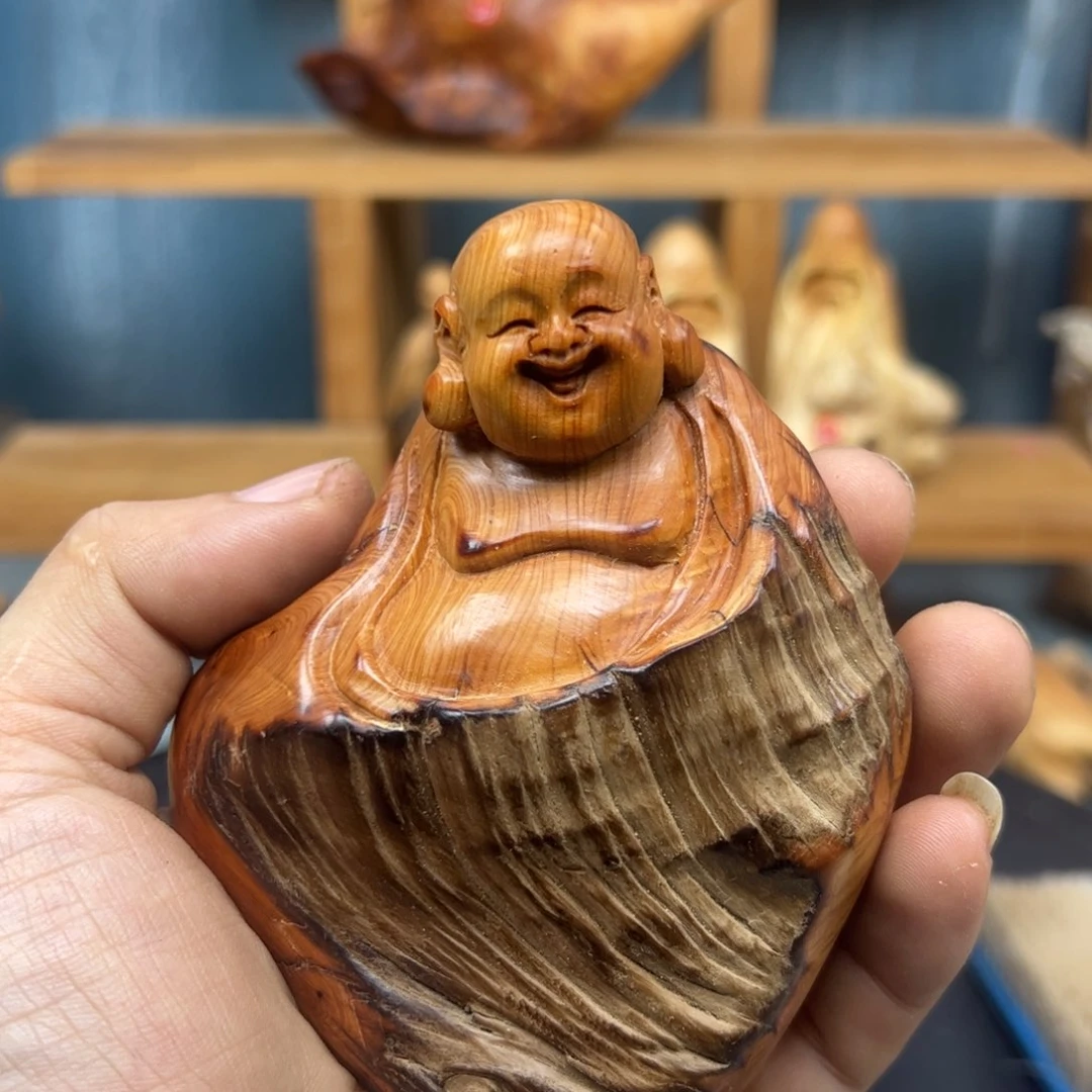 木孙*美崖柏木摆件手把件