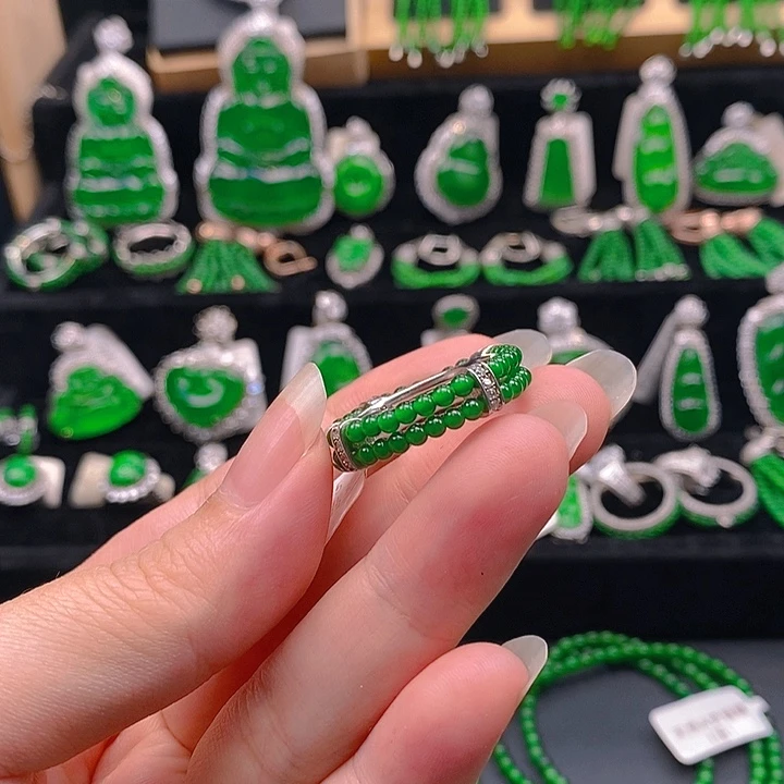 杭***线翡翠未镶嵌戒指245669