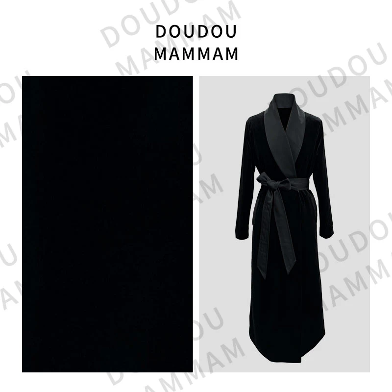 DOUDOUMANMAN-轻奢气质系带收腰显瘦时尚宽松赫本风冬季棉衣大衣