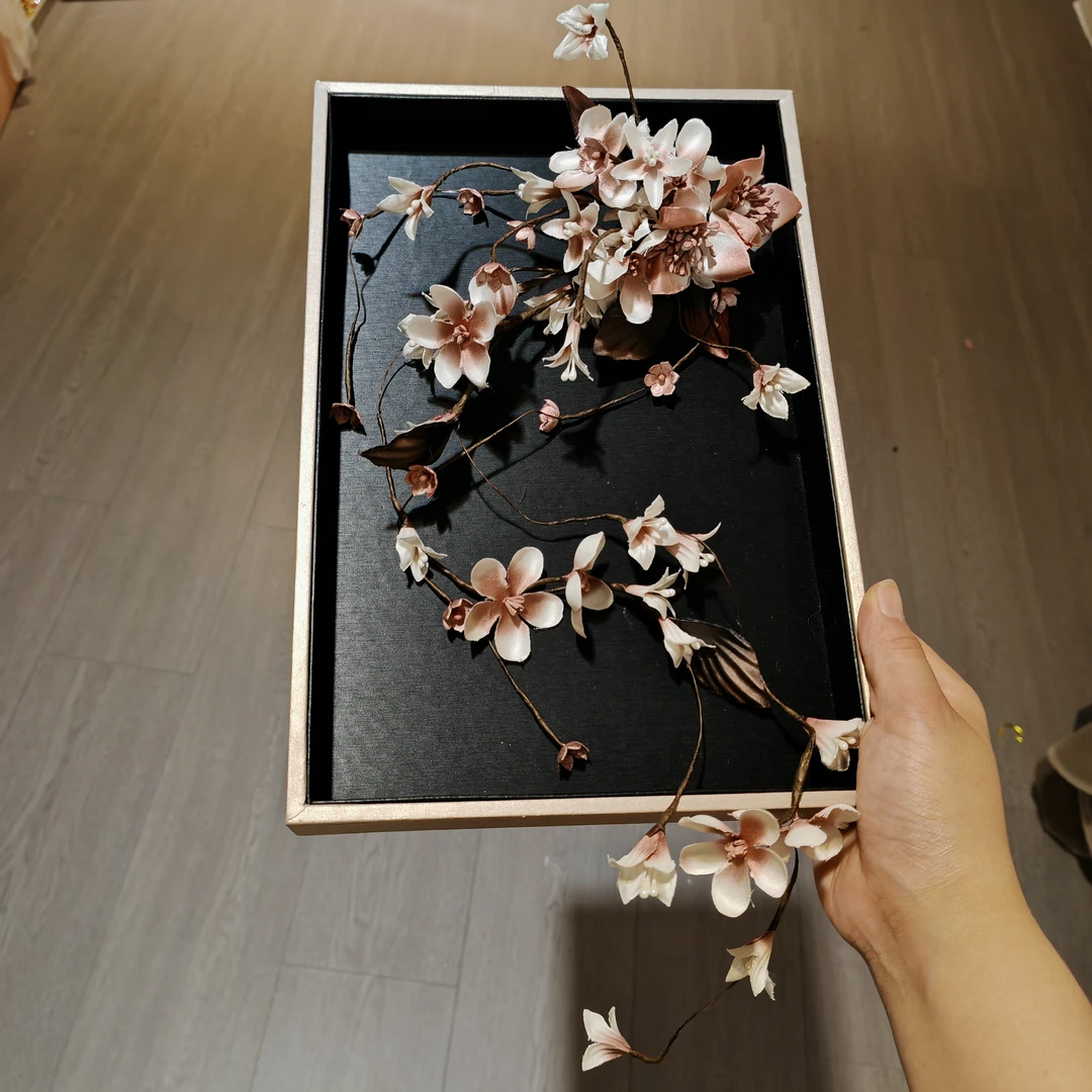 新娘头饰简约森系手作花花少女风绝绝子花系晨袍外景跟妆头饰6492
