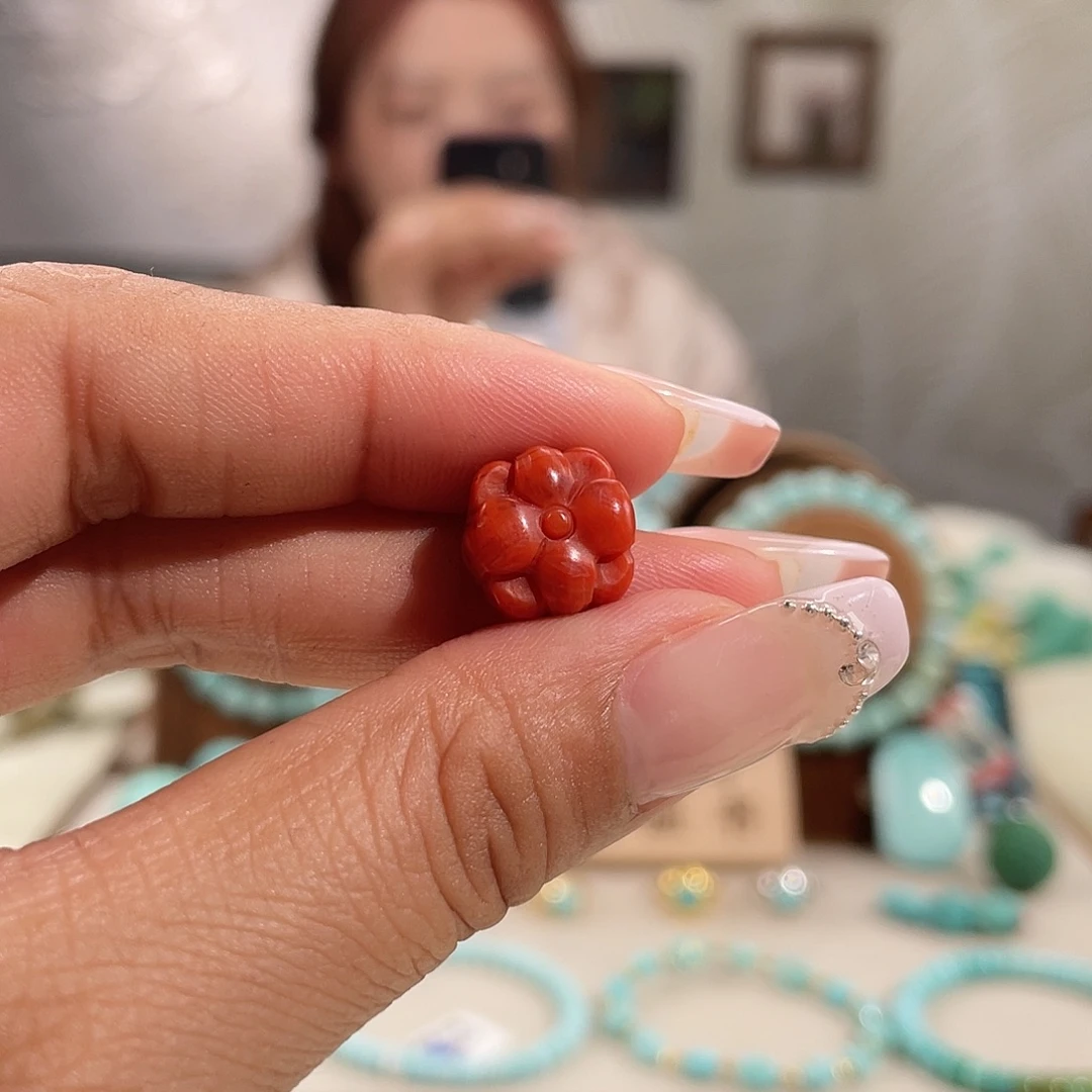 南红玛瑙未镶嵌花花