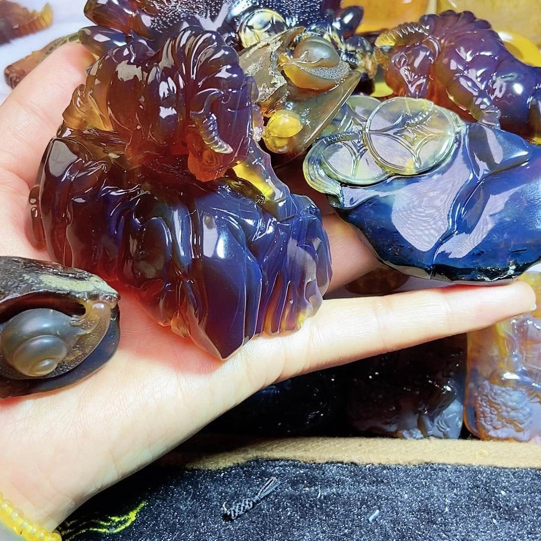 琥珀颈饰未镶嵌螺***辣