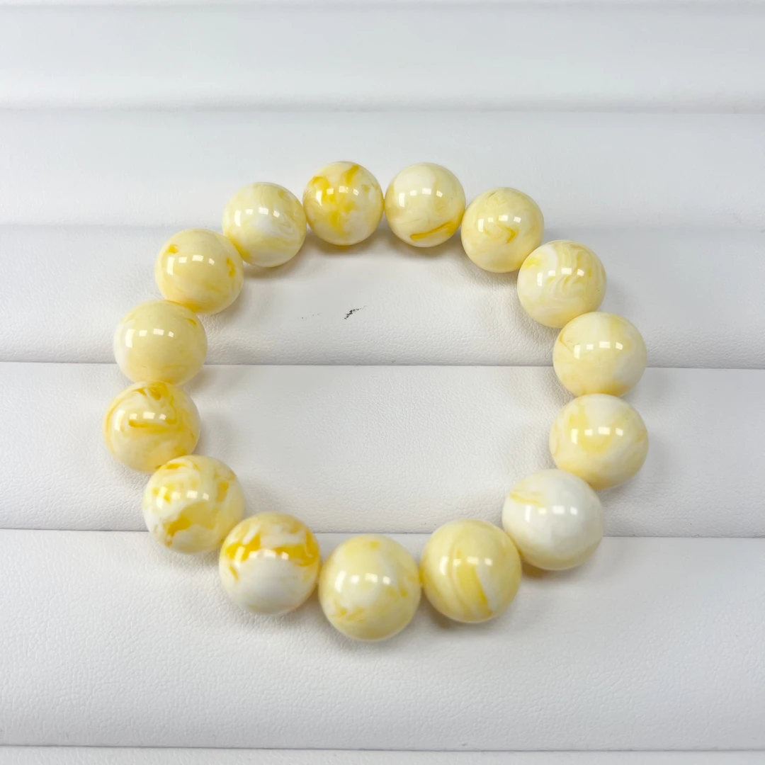 A631白花单圈14mm手串百搭