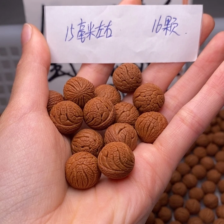 手串桃核15mm左右野生铁将军16颗（穿好）