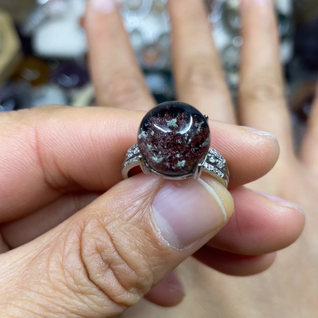 【闪购商品】银S925镶嵌珠宝半成品水晶戒指