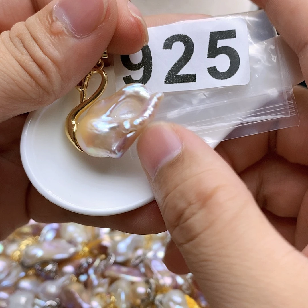 淡水珍珠未镶嵌颈饰925