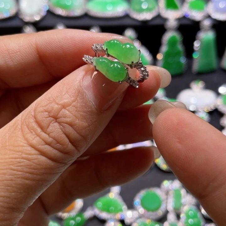 翡翠银S925镶嵌颈饰