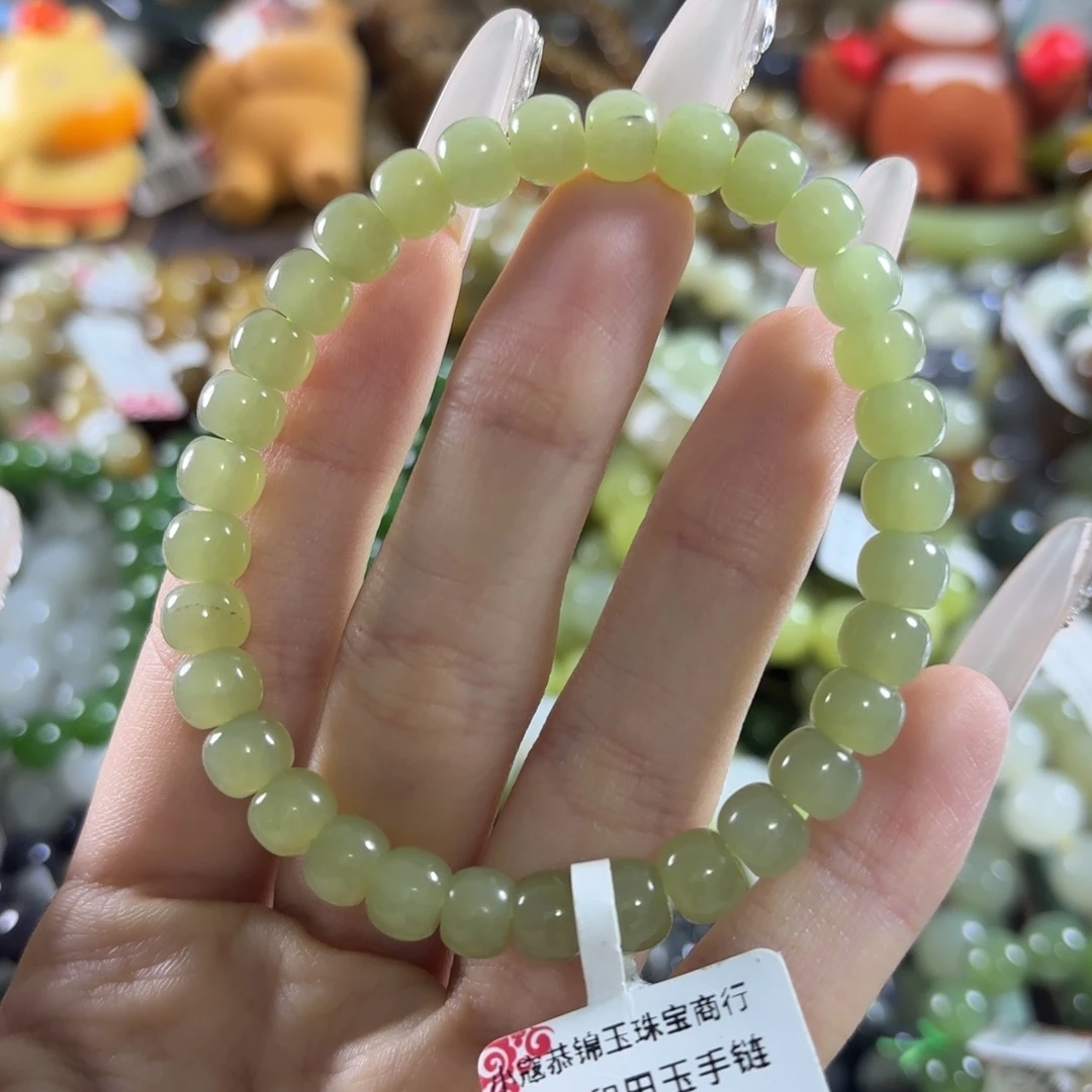 和田玉未镶嵌手链85
