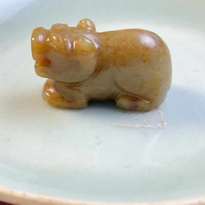 茶室用品瓷盘摆件茶宠默认瑕疵我**我