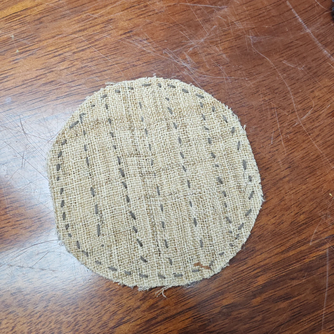 麻布茶垫茶周边粗布老布纯手工柞蚕丝杯垫茶壶垫圆形创意
