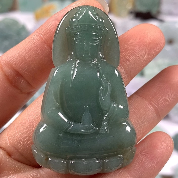 翡翠未镶嵌颈饰观音福利