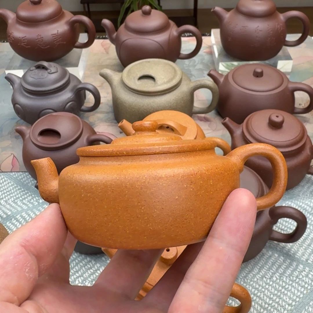 茶壶紫砂微瑕 旭茂 金黄段 125cc