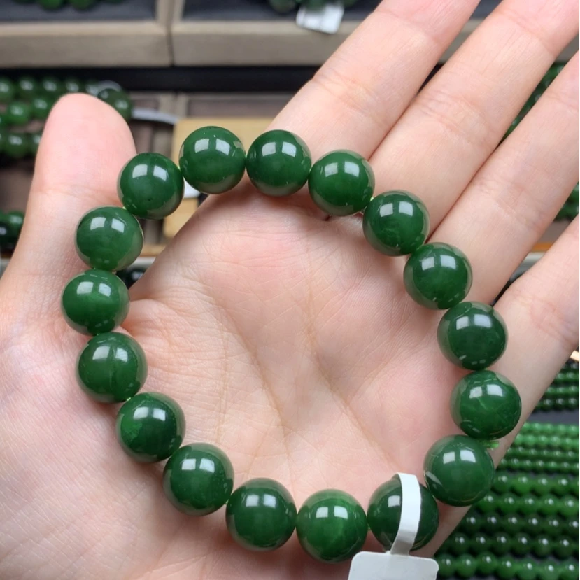 【闪购商品】未镶嵌手串和田玉（碧玉）12m清货