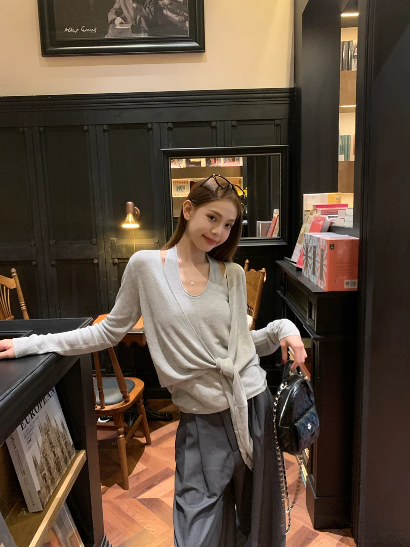 宋正恩9/15 00:00AM上新【设计感秋季上衣韩式针织宽松型毛针织衫】