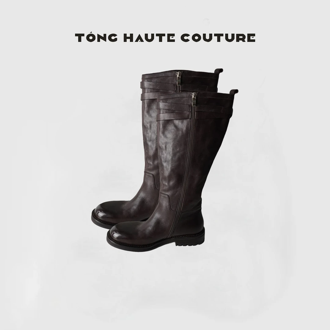 25年新款水洗马皮高级感百搭时尚时装靴 YX122