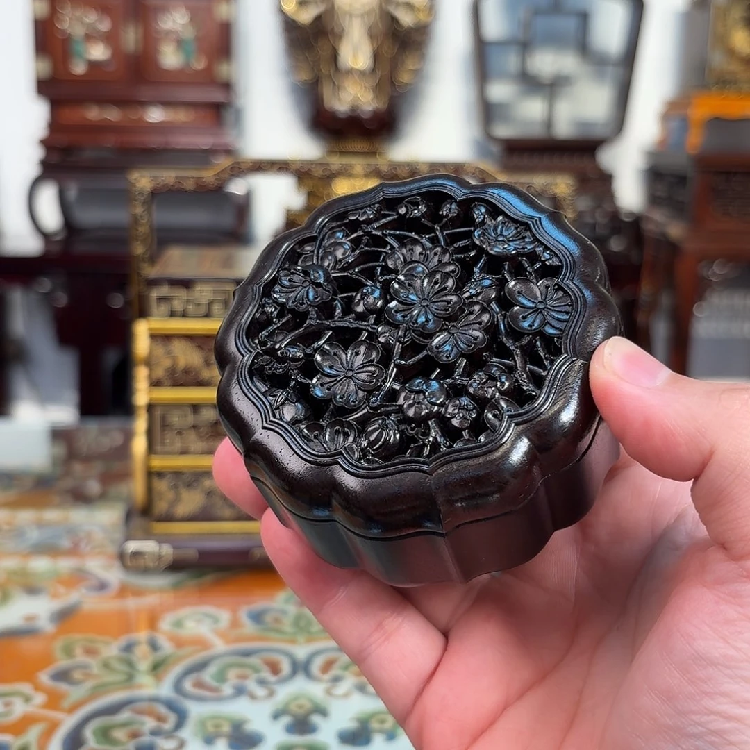 黑酸枝木类成套家具紫光檀香盒