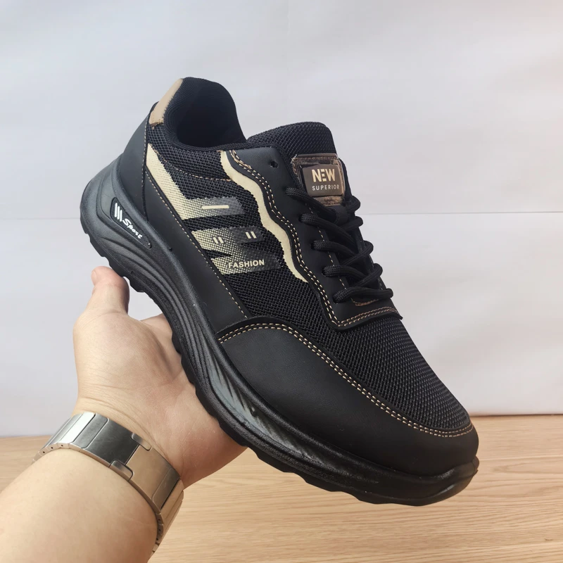 男士透气网面休闲鞋聚氨酯轻便防滑运动鞋潮流百搭跑步鞋