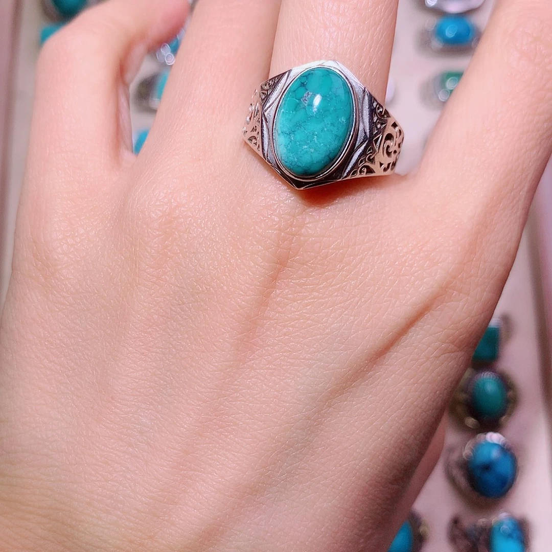 绿松石银S925镶嵌颈饰