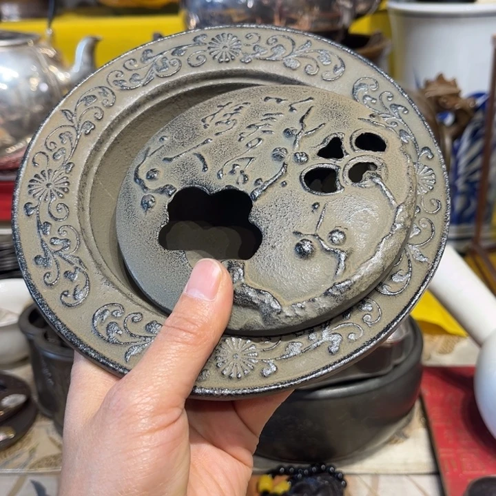 蜜安罐瓷香炉锡茶则