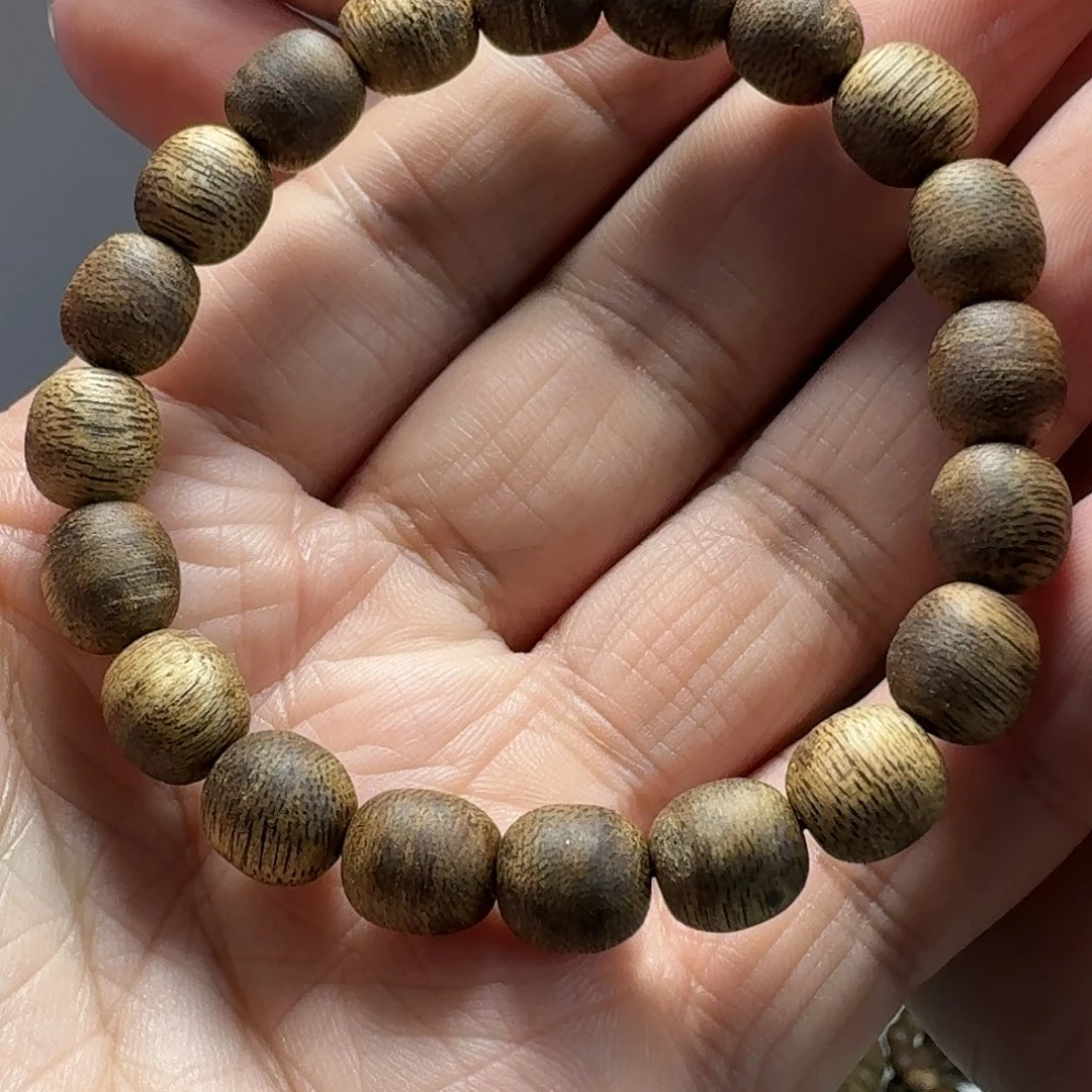 沉香手串奇楠沉香枣珠单圈9MM